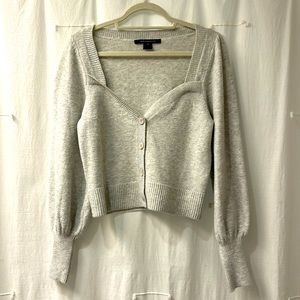 French Connection light grey cardigan/sweater